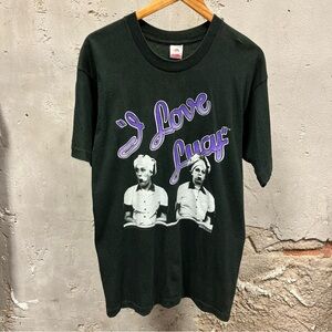 Vintage 1992 I Love Lucy Black Single Stitch Talking Tops Large L Lucille Ball
